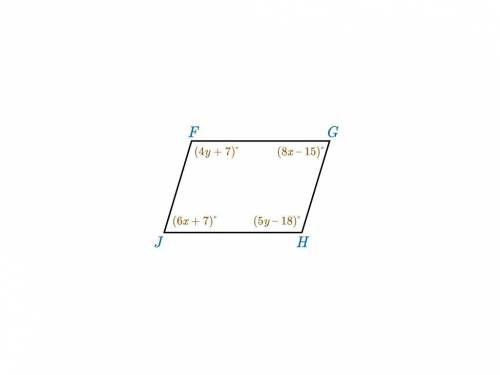 ABCD and CFGH are parallelograms. Determine whether each statement is true or false.

True or Fals