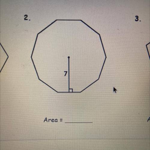 Can someone help me find the area of this decagon?