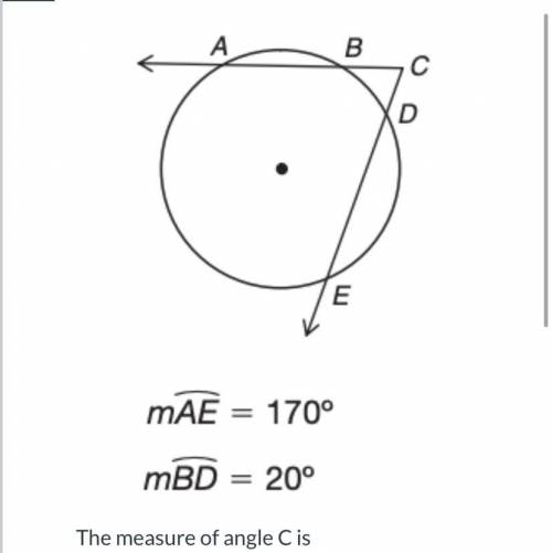 Please find the measurement of angle c