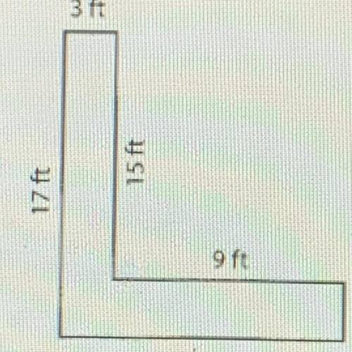 15 ft
17 ft
9 ft
Area =