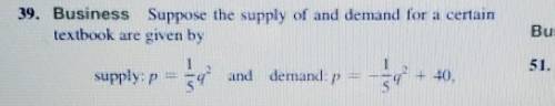 Need help finding the equilibrium price and quantity