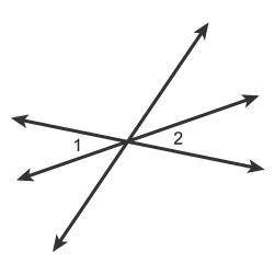 Which relationship describes angles 1 and 2?

adjacent angles
supplementary angles
complementary a