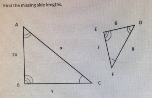 Find the missing side lengths.