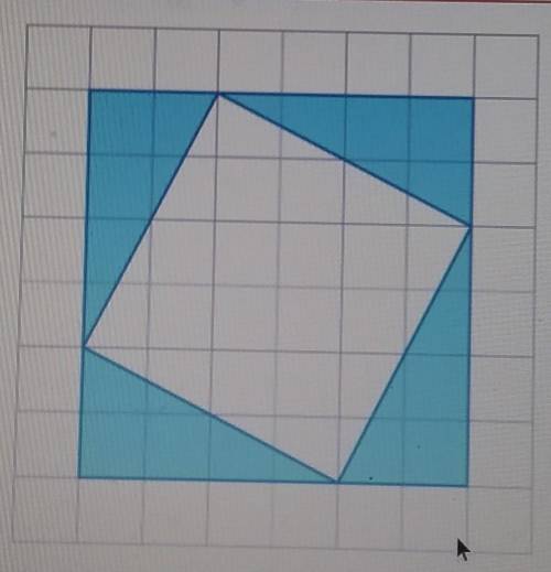 Find the area, in square units, of the shaded region without counting every square. (please help)