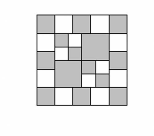 The diagram shows a large square divided into squares of three different sizes.

See attached a co