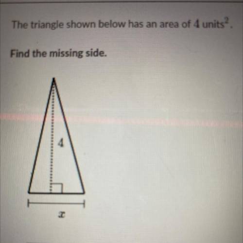 What’s the area of the triangle??