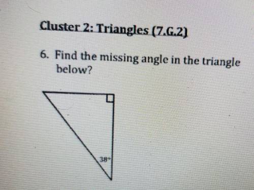 Find the missing angle in the triangle bellow
