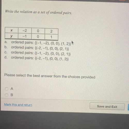 Write the relation as a set of ordered pairs