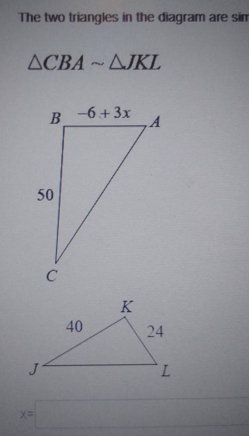 How do you solve for x in this case?
