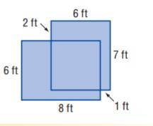 What is the area of the shaded region?