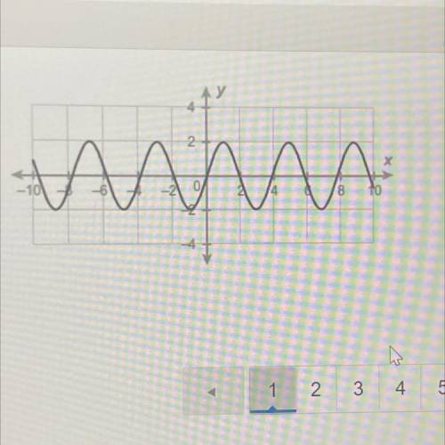 What is the period of the sinusoidal function?