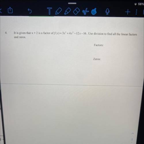 Pleasee help me

it is given that x+2 is a factor of f(x)=3x^3+4x^2-12x-16, use division to find a