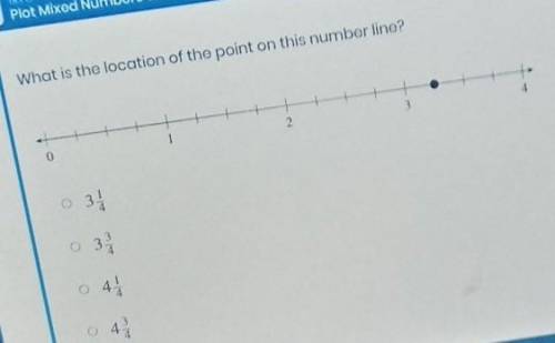 What is the location of the point on this number line?​