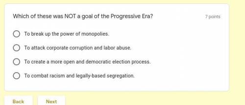 Which of these was NOT a goal of the Progressive Era?