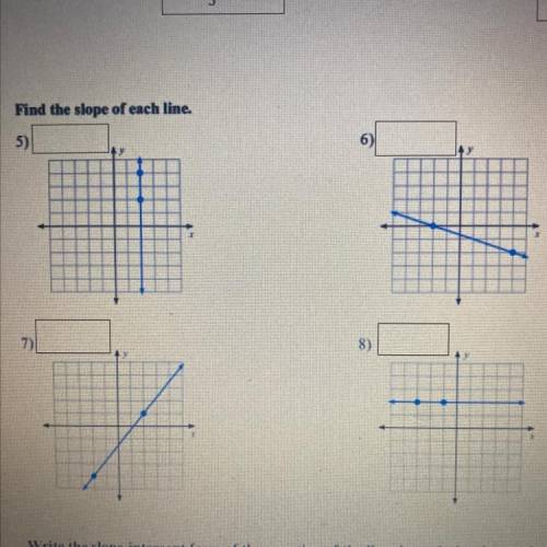 Find the slope of each line PLEASE AND THANK YOU