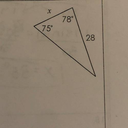 Use the law of sines to find each missing side or angle.