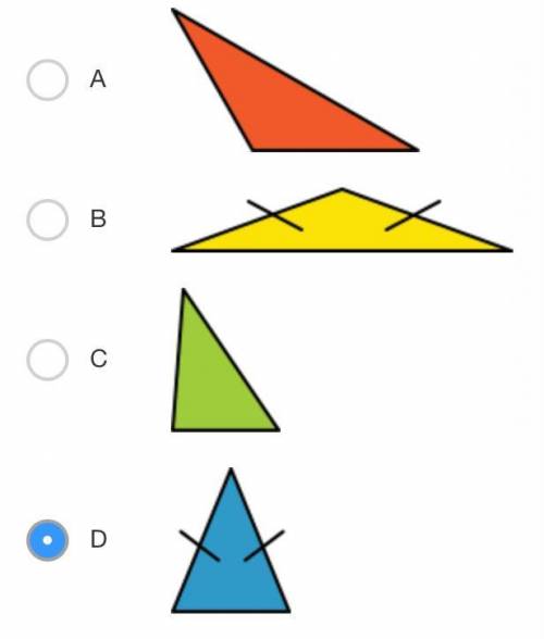 Find the obtuse, isosceles triangle