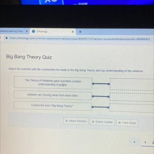 help? match the scientists with the contribution he made to the big bang theory and our understandi