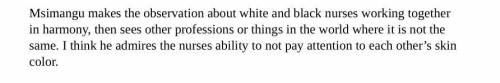 Based on this passage, what is Msimangu’s approach to racial issues in South Africa?