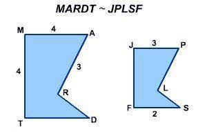 What is the ratio in simplest form between the length of a side in MARDT and the length of its corr