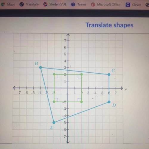 Draw the image of quadrilateral abcd under a translation by 1 unit to