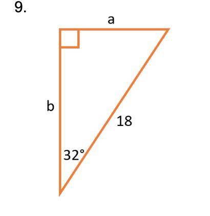 Please help! (20 points)
Find the values of A and B in each triangle: show your work