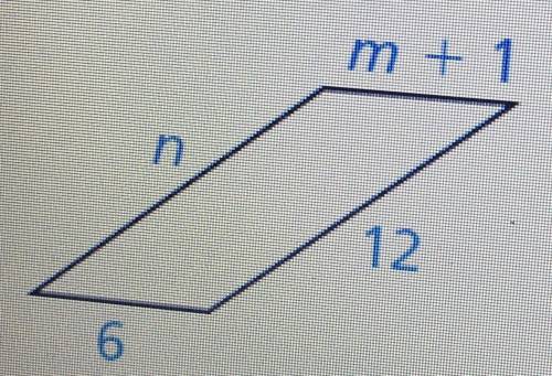 Find the value of each variable in the parallelogram.