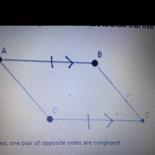 Is there enough information here to show that this is a parallelogram?

Yes; one pair of opposite