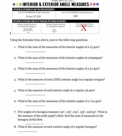 Using the formulas from above, answer the following questions. (In picture)

Will give brainliest