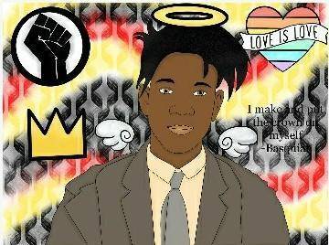 What do you think of my art project? I chose to do a portrait of Jean Michel basquiat ​