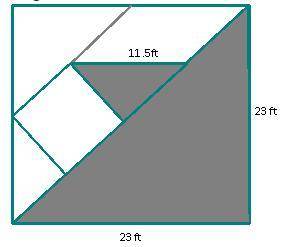 HURRY PLEASE!!!

Find the area of the shaded region. The base and height of the smaller shaded rig