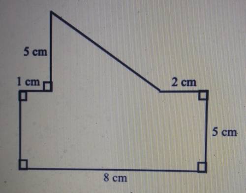 What is the area of the composite figure? 65 cm2 40 cm2 52.5 cm2 60 cm2​