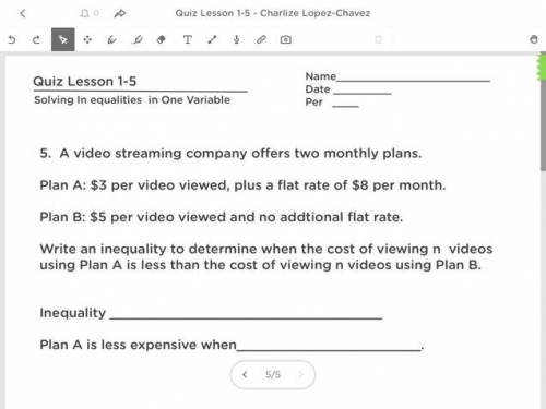 A video streaming company offers two monthly plans...