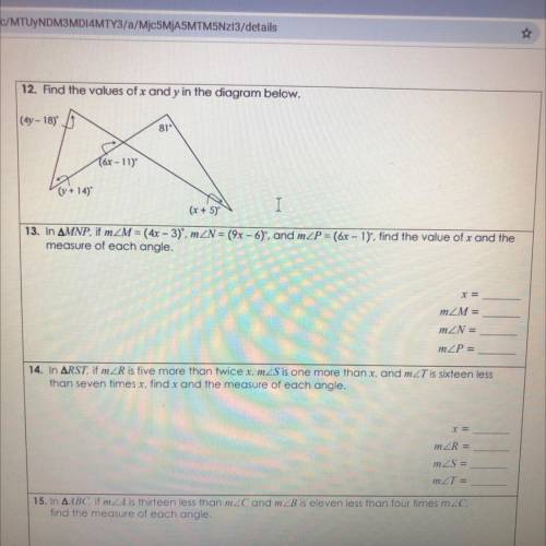 Unit 4 congruent triangles homework 2 12-14