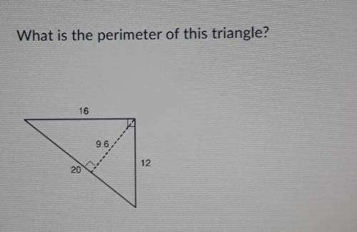 What is the perimeter of this triangle?PLEASE HELP​
