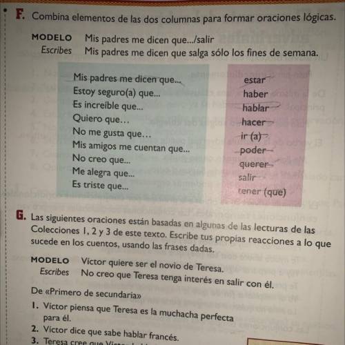 Can y’all help me with my Spanish hw.... I need F.