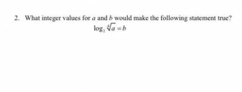 What integer values for a and b would make the following statement true?