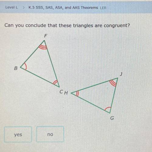 Can you conclude that these triangles are congruent?