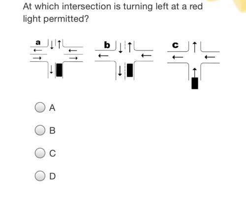 At which intersection is turning left at a red light permitted?