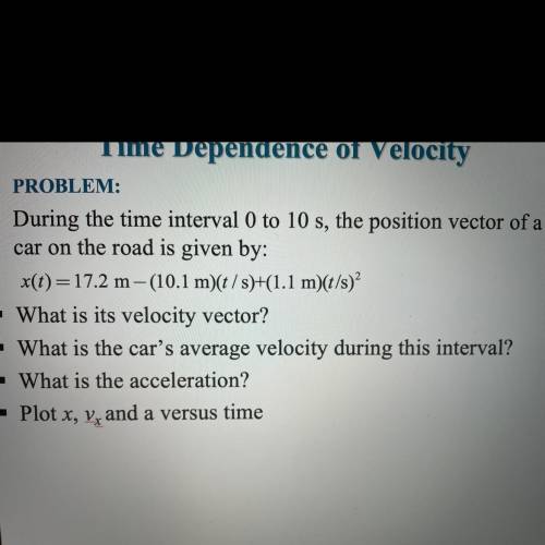 I need the acceleration and graph plzz