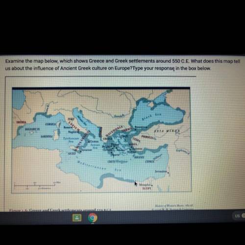 Examine the map below, which shows Greece and Greek settlements around 550 C. E. What does this map