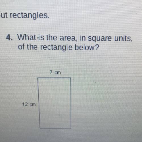 What is the area in square units of the rectangle below?