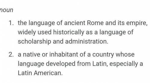 Definition of Latin ?