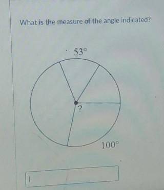 What is the measure of angle indicated?​