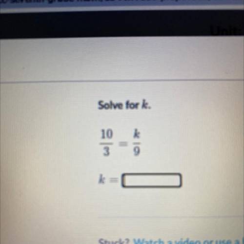 Solve for k.
10
1323
3
9
CAN U HELP PLEASE