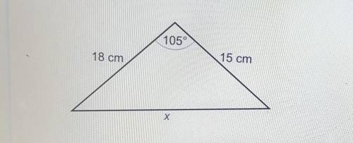 Q. Find the length of side xGive your answer to 1 decimal point