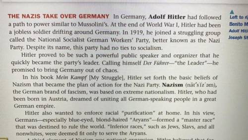 Put the definition Nazism In ur own words don’t use g00gle or Wikipedia will be checking if used