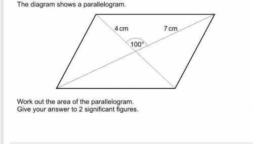 Area of the parallelogram using sine rule