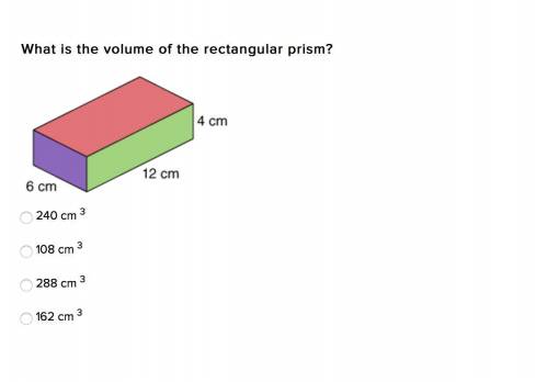 What is the surface area of the rectangular prism?

324 cm 2
288 cm 2
120 cm 2
216 cm 2