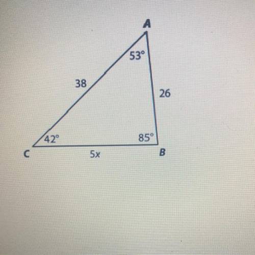 Which of these could be the value of X in the triangle below￼ answer ASAP PLEASE